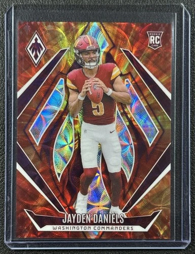 JAYDEN DANIELS 2024 PANINI PHOENIX #198 FIREBURST RC 243/350 COMMANDERS