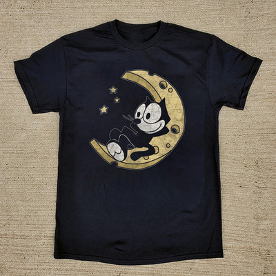 NEW Felix The Cat Black Cotton All size S-5XL Gift For Fans T-shirt TA260