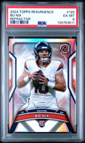2024 TOPPS RESURGENCE REFRACTOR #125 BO NIX ROOKIE RC PSA 6