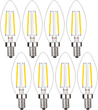 LED Candelabra Bulbs 25Watt Equivalent, B11 LED Bulb 2W Warm White 2700K E12 Bas