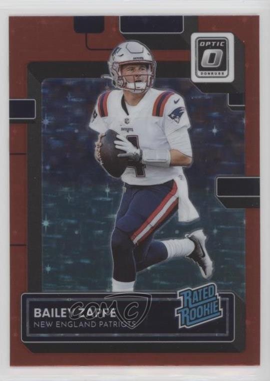 2022 Panini Donruss Optic Rated Rookie Red Stars Prizm Bailey Zappe #229 11r1