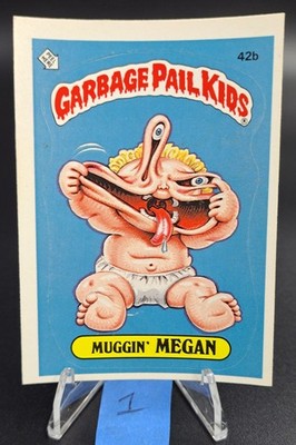 1985 Garbage Pail Kids Muggin  Megan 42b OS2 2-Star Variant Vintage GPK Card