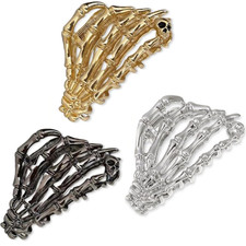 3 Pack Gothic Hair Clips Ghost Hand Hair Claw Clips Metal Skeleton Hair Hallowee