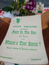 1938 Unity Theatre Programme Planet In The Sun Showing Paul Robeson London Rare