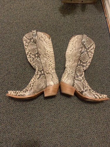Idyllwind SLAY Exotic Python Tall Western Boots Natural Snip Toe Sexy 6.5B 6.5 - Picture 16 of 21