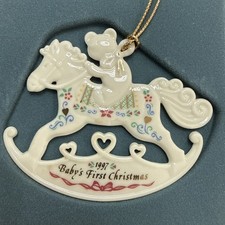 Lenox 1997 Baby's First Christmas Rocking Horse Ornament babys 1st rockinghorse