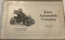 1903 Knox Waterless Gasoline Cars Springfield MA Catalog Brochure Automobile