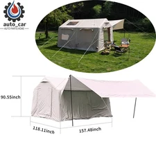 Inflatable Camping Tent 9.8x13ft Hand Pump 8-Person Air Glamping Tent,Waterproof