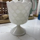 Vintage E.O. Brody Co. Milk Glass Footed Vase / Compote MJ-42 Cleveland