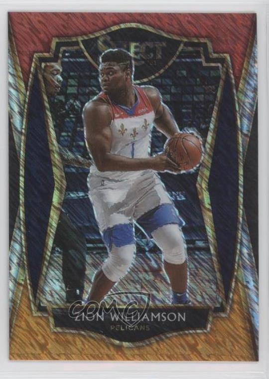 2020-21 Select Premier Level Red White Orange Shimmer Prizm Zion Williamson 2l4