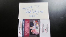 Fred Rogers signed Index Card JSA Certified