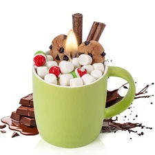 Dessert Candles – 12.5oz Christmas Hot Cocoa Mug Candles Chocolate & Creamy M...