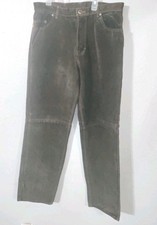 Vintage Skotts Suede Brown Washable Suede Pants Straight Leg Mens 38