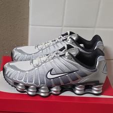 Nike Shox TL Print Metallic Silver White Black Mens 9.5 Womens 11 IH4466-095 New