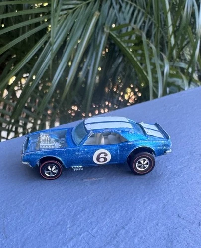 1969 Hot Wheels Redline Heavy Chevy Blue White Interior - Honk Kong *SHIP FAST*