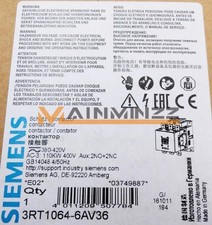 ONE new SIEMENS 3RT1064-6AV36 contactor