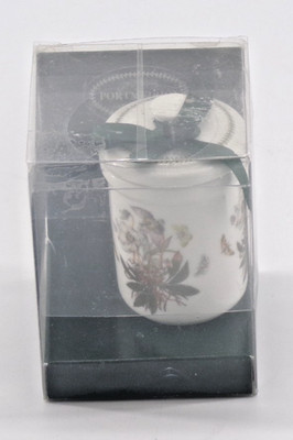 Vintage 1999 Portmerion Botanischer Garten Mini Brot Topf Ornament 3''