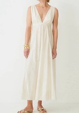 J.crew Plunge Neck Metallic Beach Dress Sz S NWT 