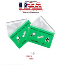 2 Pack Pocket Wallet Credit Card 4X Magnifier GREEN Protective Sleeve Ships Free