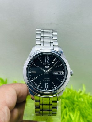Vintage Seiko 5 7S26-03W0 Black Dial Automatic 21 J Day/Date Men's Watch JAPAN