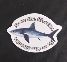 Fun Playful Colorful Shark Sticker 1.38" x 2" AJ 