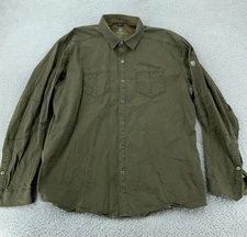 Kuhl Renegade Shirt Mens XL Green Dual Chest Pocket 5 Panel L/S Button Up