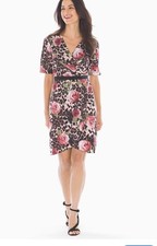 NWT ADRIANNA PAPELL Floral Animal Printed Wrap Sheath Dress Stunning Size 10!