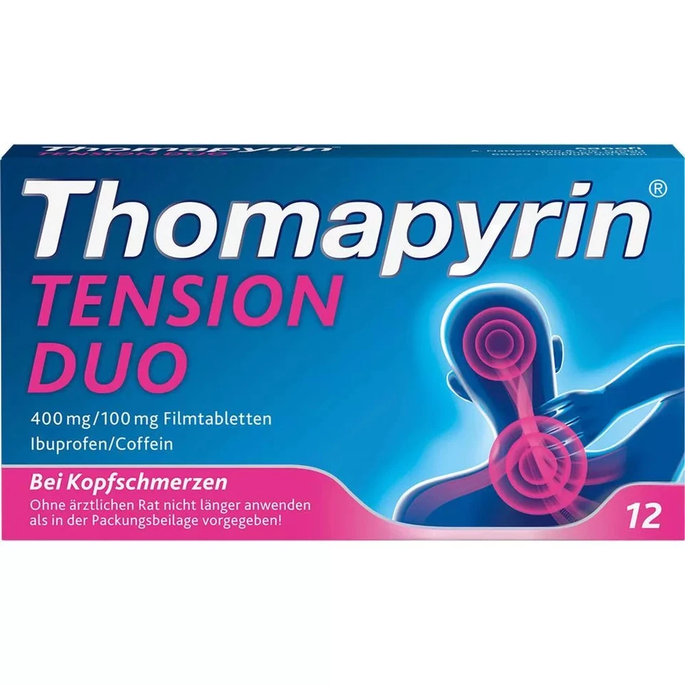 A. NATTERMANN & CIE GMBH THOMAPYRIN TENSION DUO 400 mg/100 mg Filmtabletten 12 St PZN 12551047#