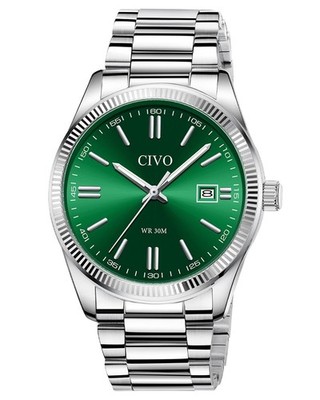 CIVO Herrenuhr Edelstahl analog Business Armbanduhr Quarz Herren schlicht edel