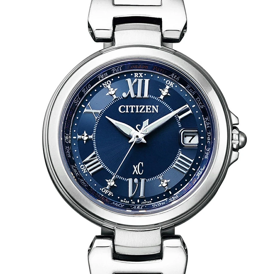 Orologio da donna Citizen XC EC1030-50L JDM Radio Solar Navy 27,8 mm in accia... - Immagine 2 di 4