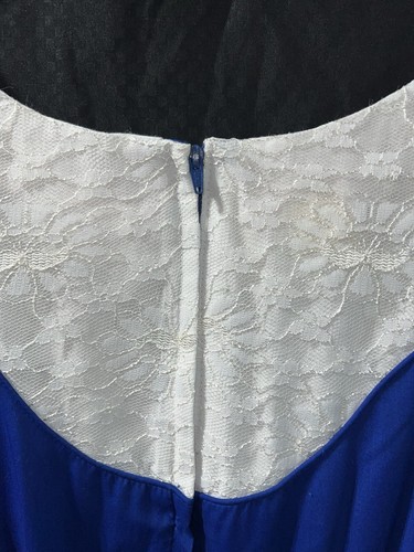 Vintage Malco Modes Partners Please Square Dance Dress Size 12 Blue Lace READ - Picture 6 of 8