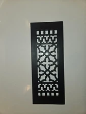 Cast Iron Victorian Floor Grate for 4 x 12 opening, matte black