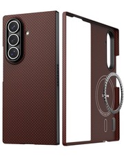 Caseborne Samsung Galaxy Z Fold 7 Case 600D Aramid Fiber Magnetic Ultra Thin Red