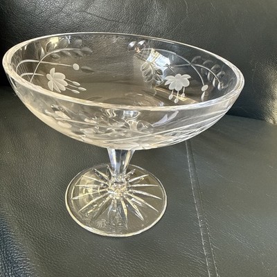Stuart Kristall Fuchsia Kaskade Standschale Tazza Comport Bonbonschale