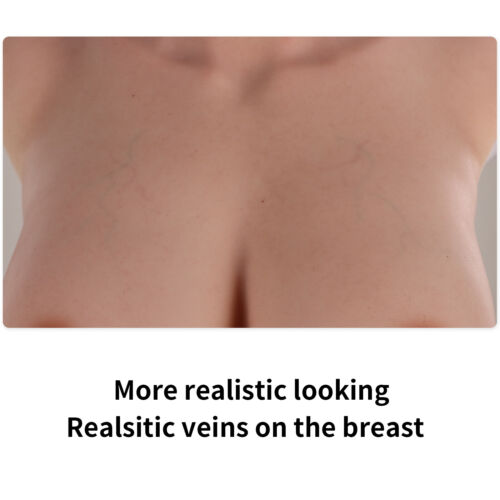 B-K Cup Plus Size Silicone Breast Forms Breastplate Fake Boobs With Veins Skin - Afbeelding 2 van 17