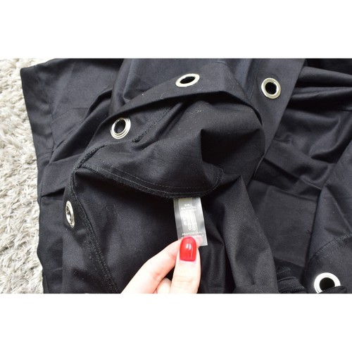 NEW Calvin Klein Black Fit & Flare Dress Size 8 Solid Cotton Blend Crew Neck - Picture 4 of 6