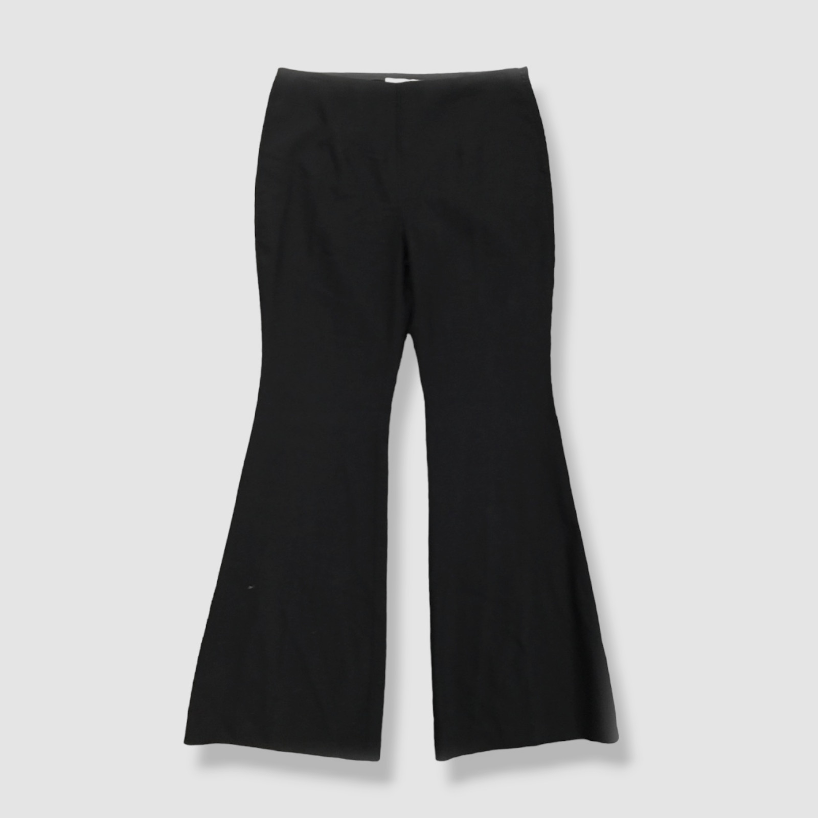 $990 Michael Kors Collection Women's Black Flat Front Flared Leg Pants Size 4