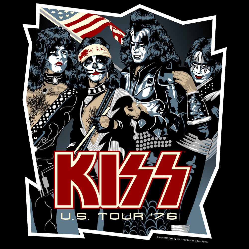 トップス @kiss Vintage Kiss Destroyer Shirt 76-96 20th Anniversary Grail - Etsy