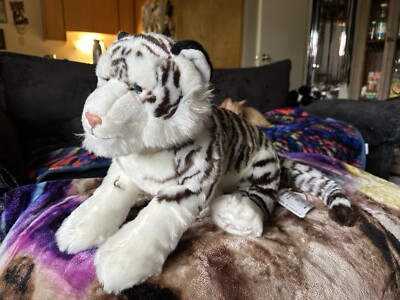 NWT COLORATA White Tiger brown stripes PAWS SOS LEOSCO plush htf japan 