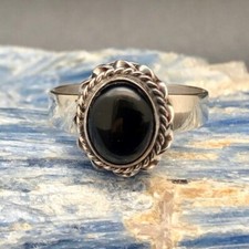 925 Sterling Silver Black Onyx Oval Shape 100 GENUINE Handmade Ring