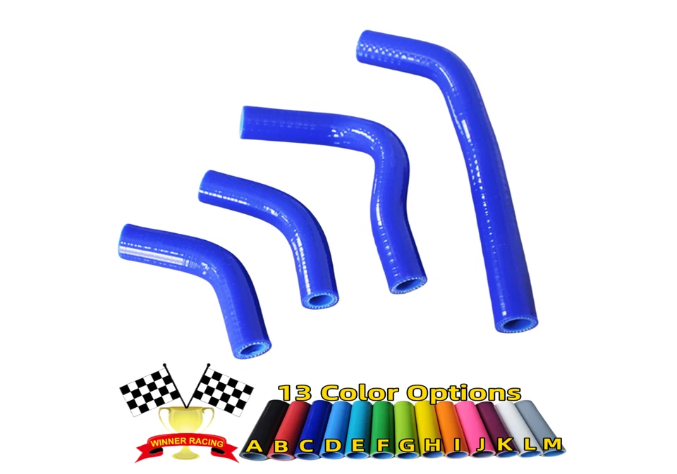 For Honda CRF250R/CRF250X 2004-2009 Aluminum Radiators & Silicone Hoses BLUE - Image 2 of 4