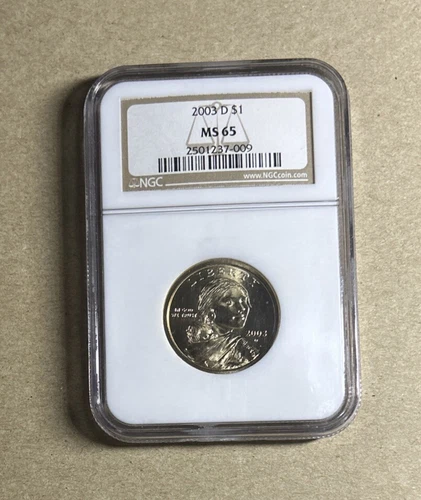 2003 D $1 Coin Sacagawea MS 65 NGC Graded