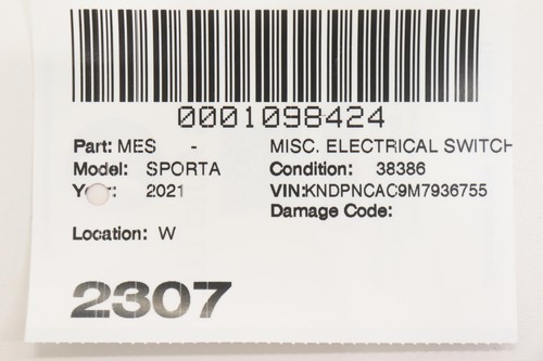 2020-2022 KIA SPORTAGE DASH LIGHT RHEOSTAT & LANE ASSIST SWITCH OEM 93700D9BD0WK - Picture 11 of 11