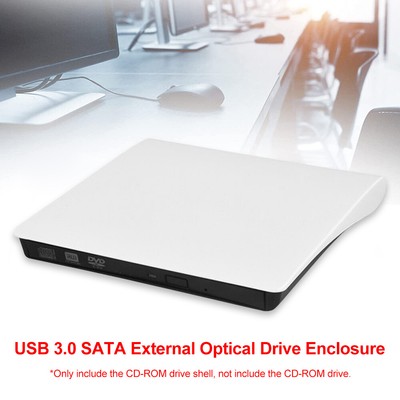 USB 3.0 SATA Externes DVD CD-ROM RW-Player Gehäuse für optisches Laufwerk KEIN L