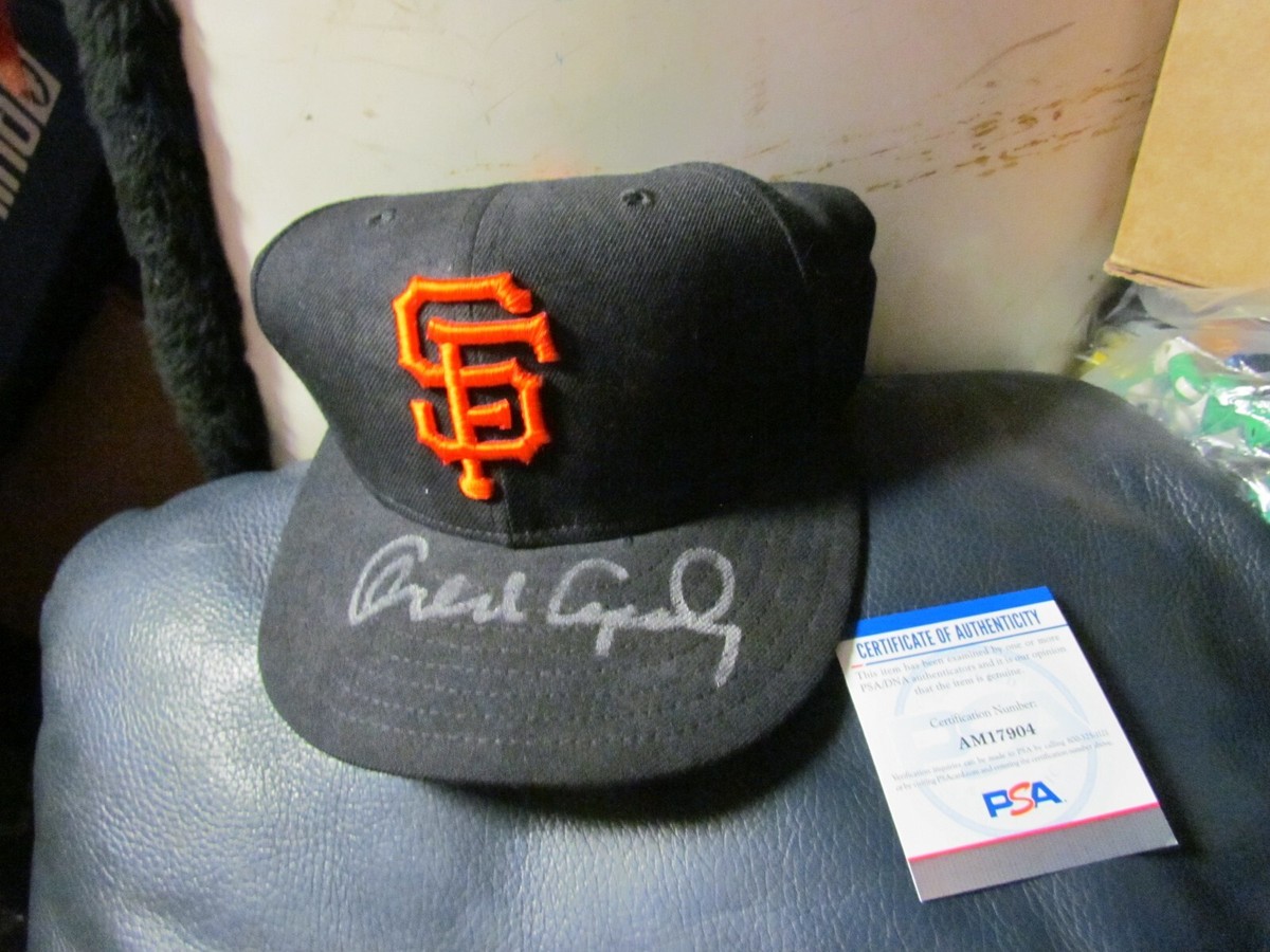 Orlando Cepeda Signed Baseball And Cap Orlando Cepeda Autographed Signed Giants Cap Hat New Era 7  main image 3