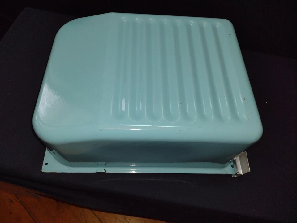 De colección Bonito Esmalte Azul Refrigerador "Guardián de Carne" Cajón Westing House 1950? Foto 4 de 4