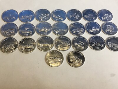 Vintage 23 Sunoco Oil Gas Advertising Antique Car Coins Tokens