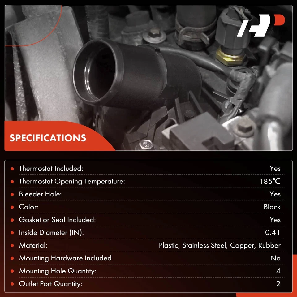 Conjunto de carcasa de termostato con termostato para Ford Thunderbird 2002 Lincoln LS Foto 2 de 4
