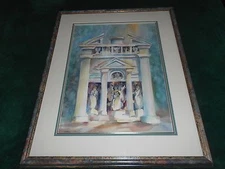 ***MARTHA REA BAKER***EARLY WC PAINTING/ GREECE/ ROME INSPIRED SBA/ TEXAS ARTIST