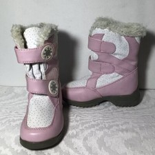 Toddler Girl  s Totes Pink/White Fur Lined Snow Boots Size 6